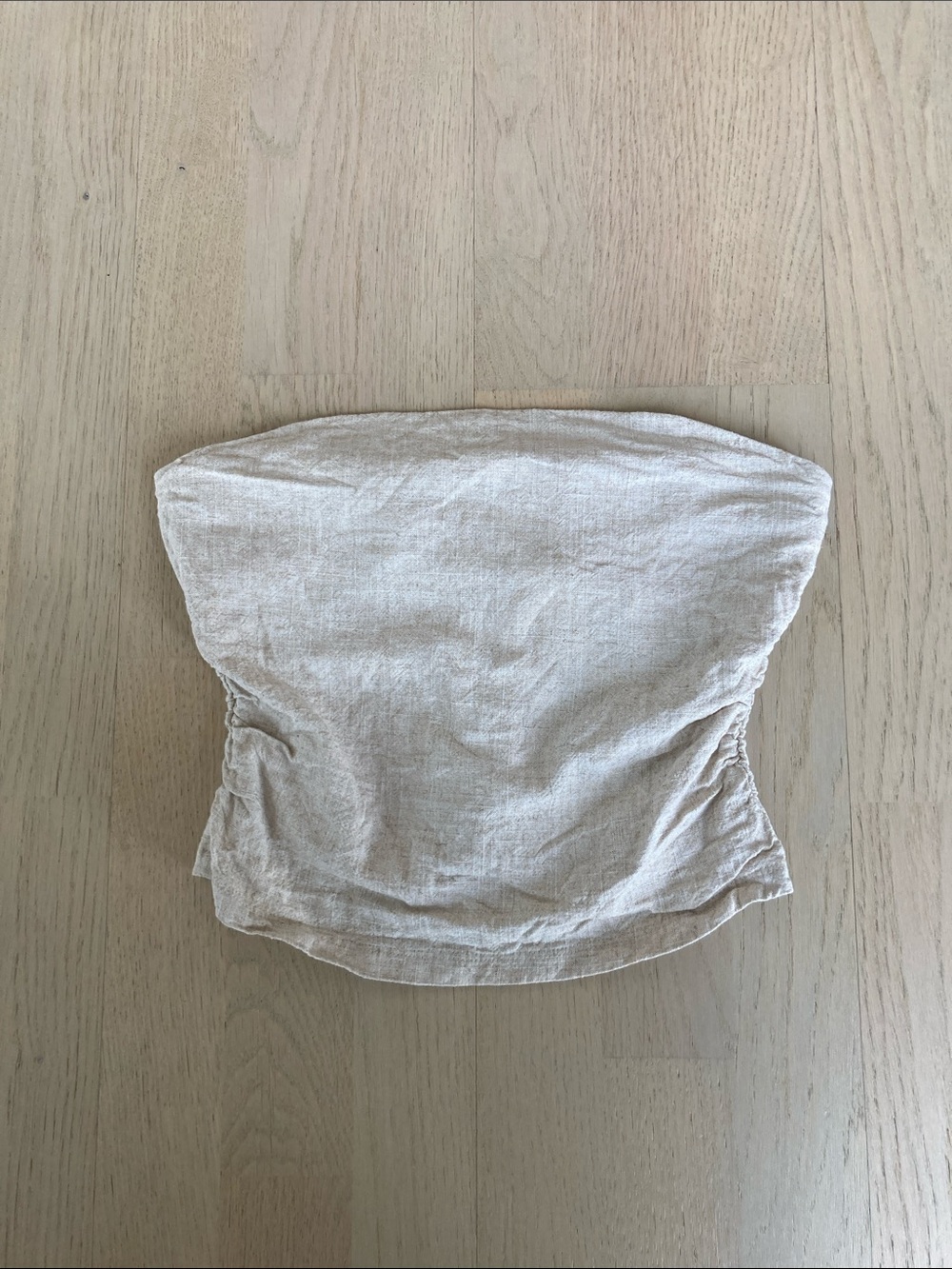 H&M Oat Linen Tube Top